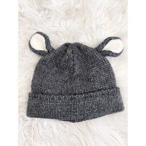 Mark & Graham Knit Ear Beanie Winter Hat Gray Baby One Size NEW